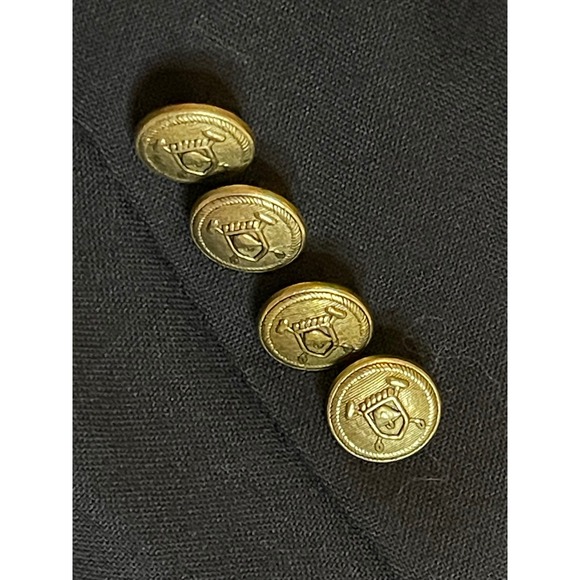Chaps Ralph Lauren Navy Blue Wool Blazer Gold Buttons Men's Classic‎ 42/XL EUC - Picture 4 of 10